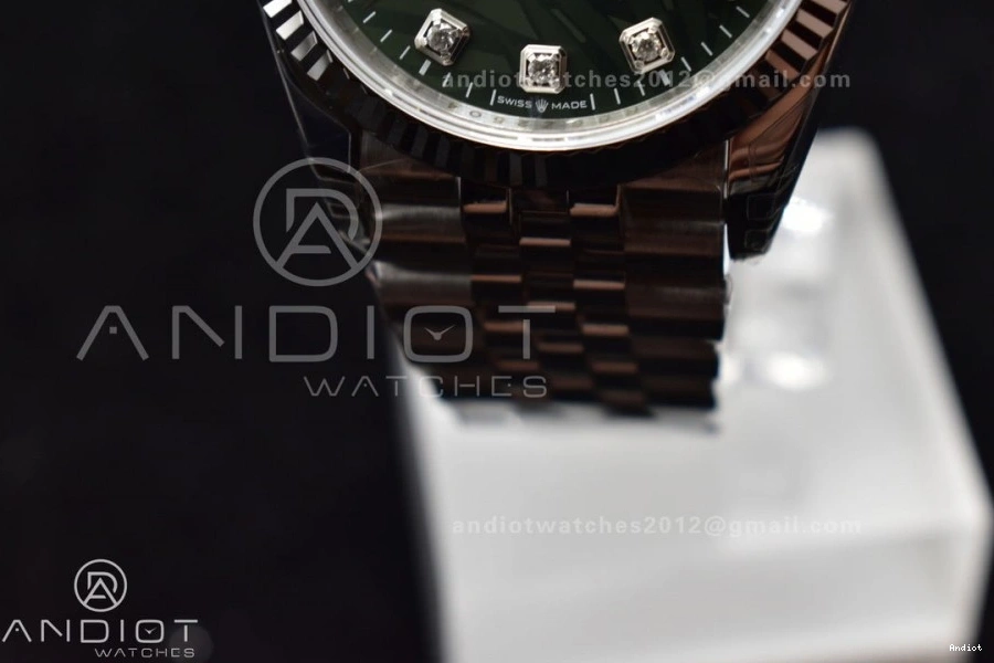 573 Best Green Bracelet Diamond VS VSF 36 ModernLook On Edition Jubilee SS 904L 126234 1:1 DateJust Steel Dial 0812
